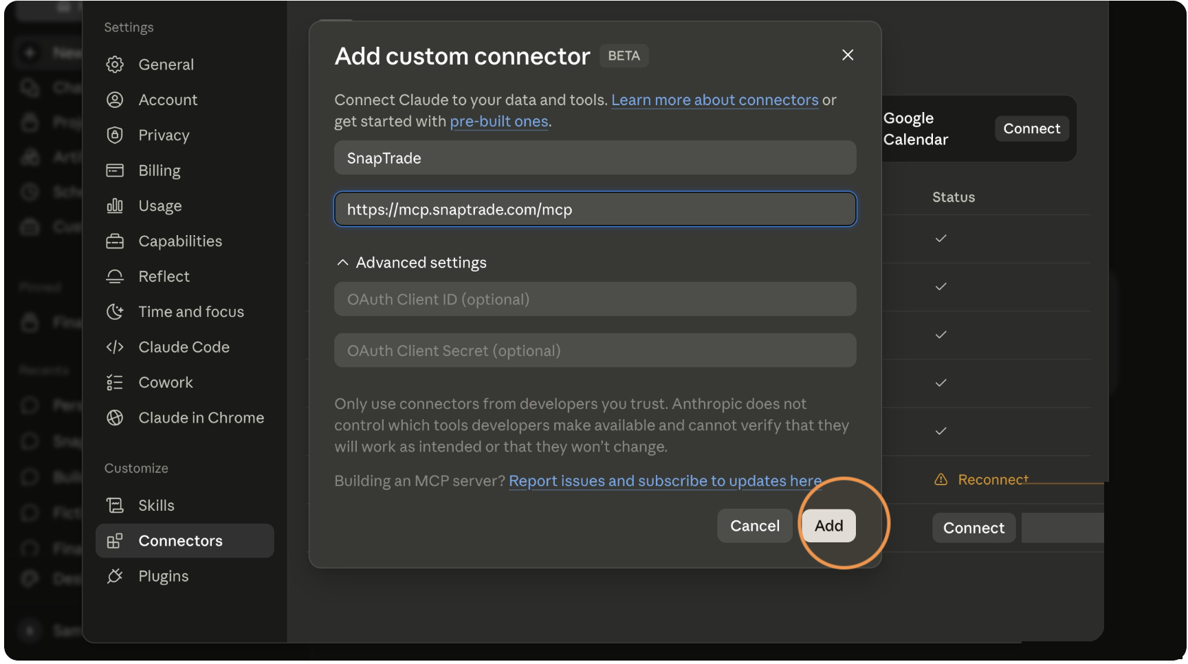 Click "Add"